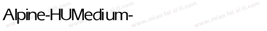 Alpine-HU Medium字体转换